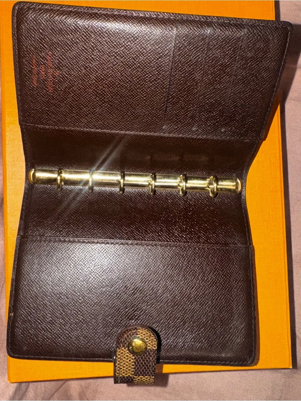 Authentic PM (small) Louis Vuitton Leather and Canvas Agenda.